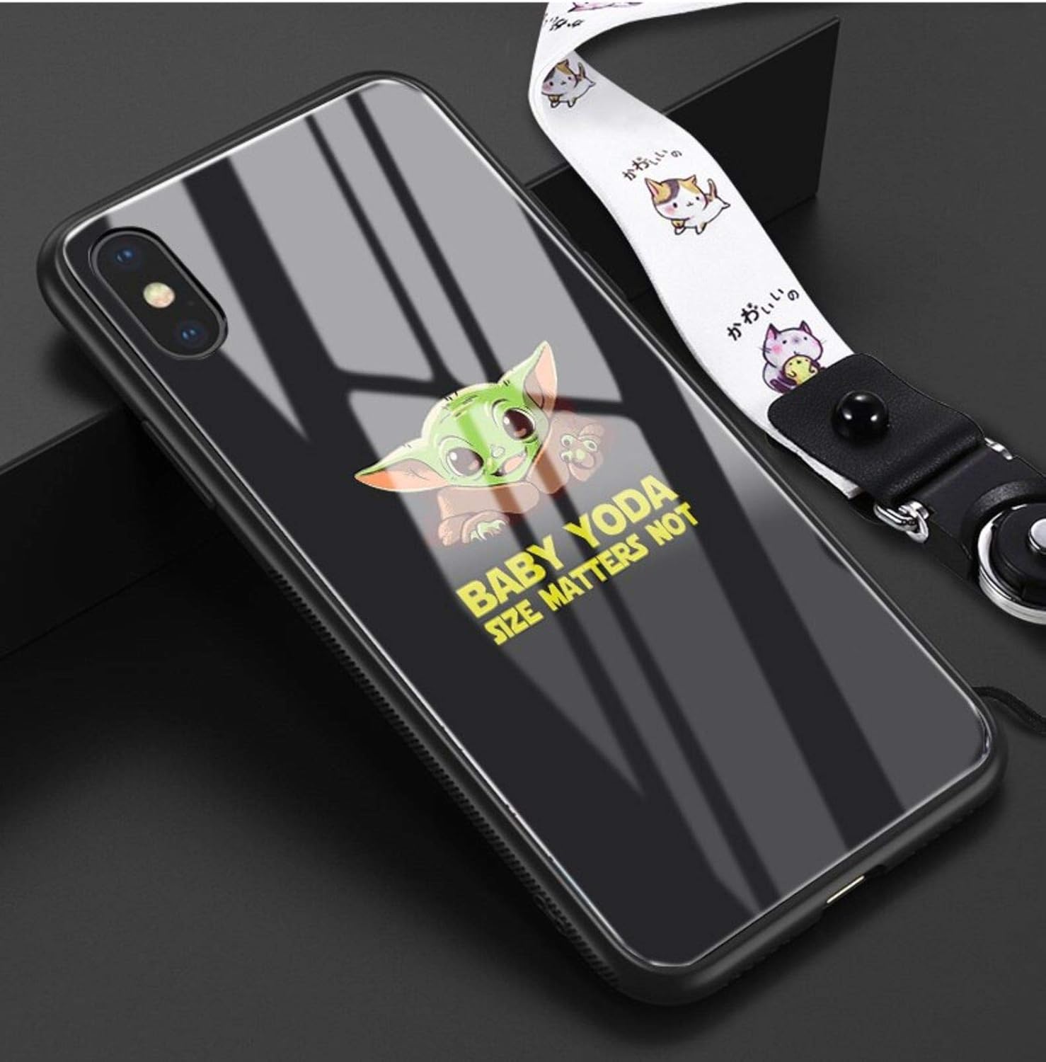 Funny Baby Yoda Tempered Glass Phone Case For Apple Iphone 7 8 Plus X Xr Xs 11 Pro Max For Samsung Galaxy S10 S9 S8 Plus 1 Iphone Xr Amazon In Electronics