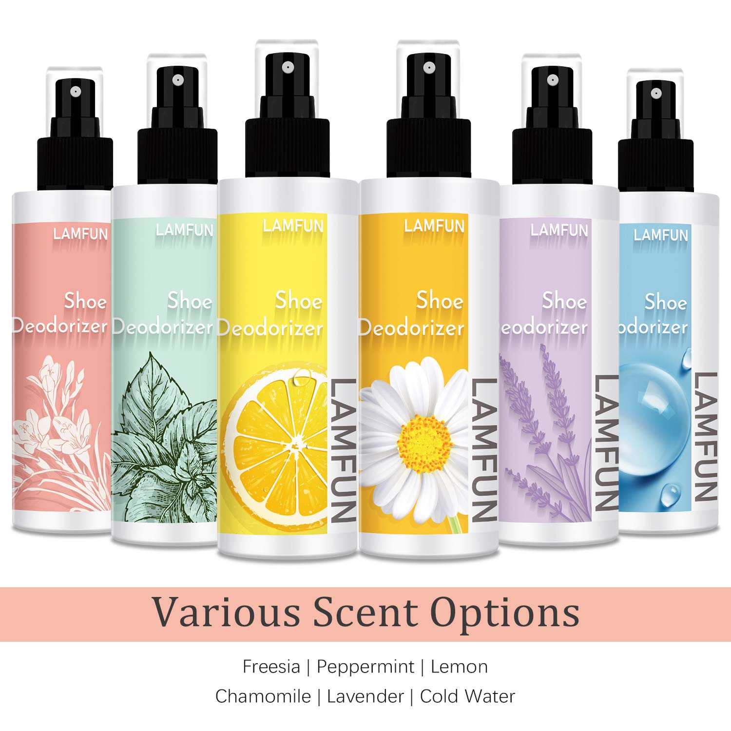 Shoe Deodorizer Spray, LamFun Foot Odor Eliminator, Fights Odor, Smell and Stink, For Feet and Shoes, Freesia Fragrance-150ml : Beauty
