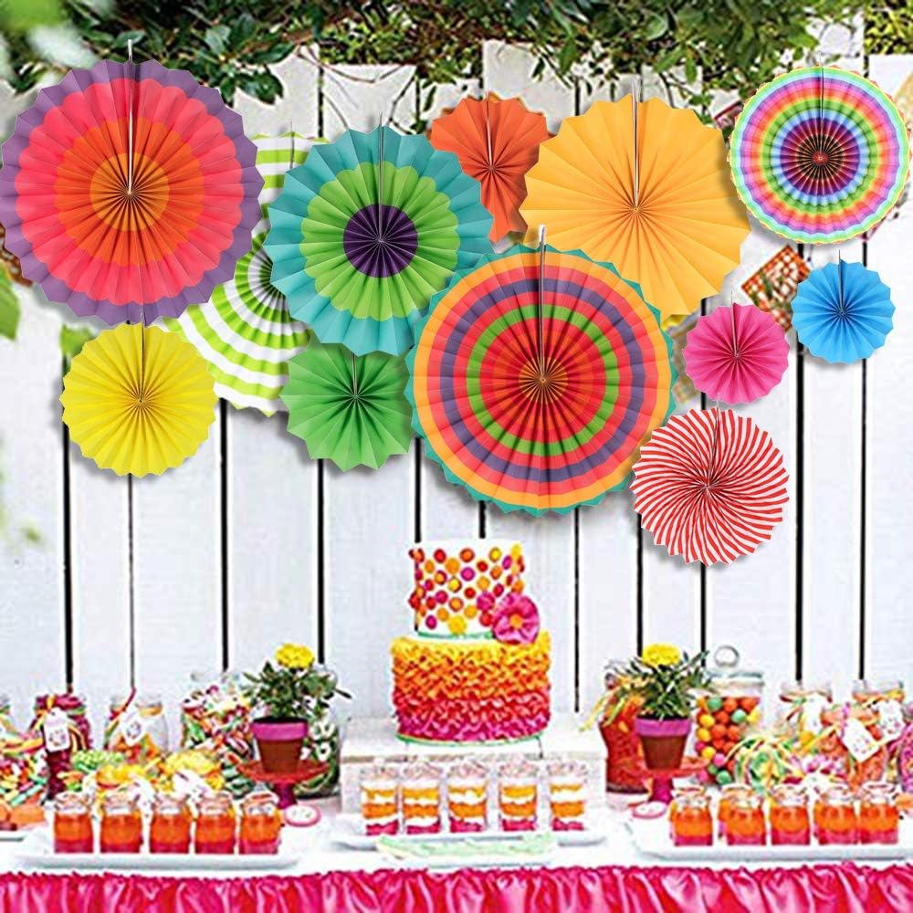 Cuisine Maison Assortiments De Fetes Evenements Rouge Lot De 12 Eventails En Papier A Suspendre Decoration De Fete Fournitures Pour Anniversaire Decorations Rondes Obtention De Diplome Mariage