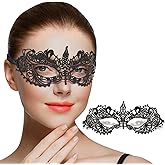 Ralleyfun Masquerade Mask for Women Lace Venetian Mask Halloween Mask for Carnival Costume Cosplay Party Ball