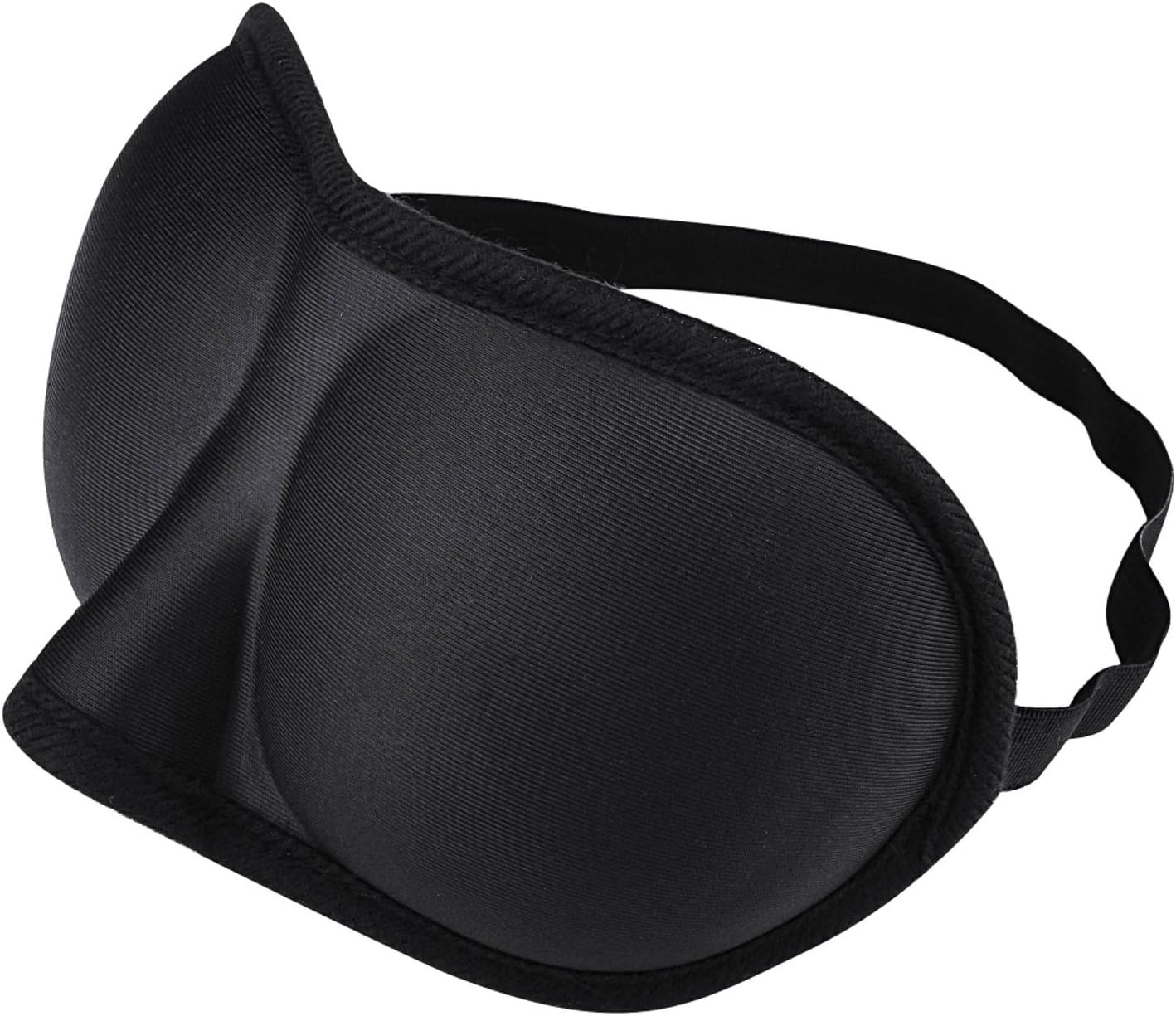 Zodaca Contoured & Comfortable Soft 3D Sleep Mask Lightweight Blindfold - For Travel & Bedtime, Black