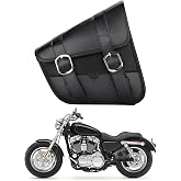 KEMIMOTO Motorcycle Swingarm Bag 4L Left Side Tool Bag Fit for Sportster | Swing Arm Bags Synthetic Leather Fit for Softail series Street Rebel 300 500 Vulcan 900