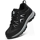 ISOOUS Steel Toe Shoes for Men Women Work Safety Shoes Air Cushioned Steel Toe Sneakers Indestructible Comfortable Safety Ten
