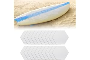 TRINKA 20PCS Surfboard Traction Pads, Waxless Hexagon Surfboard Clear Deck Grip Pad, DIY Non Slip Accessories for Surfpad Water Sports Skimboards