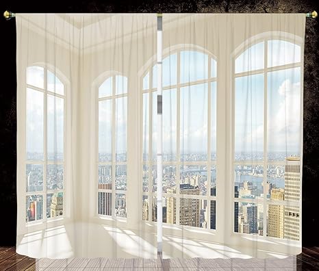 2 Panel Set Thermal Insulated Blackout Window Curtain Modern Decor