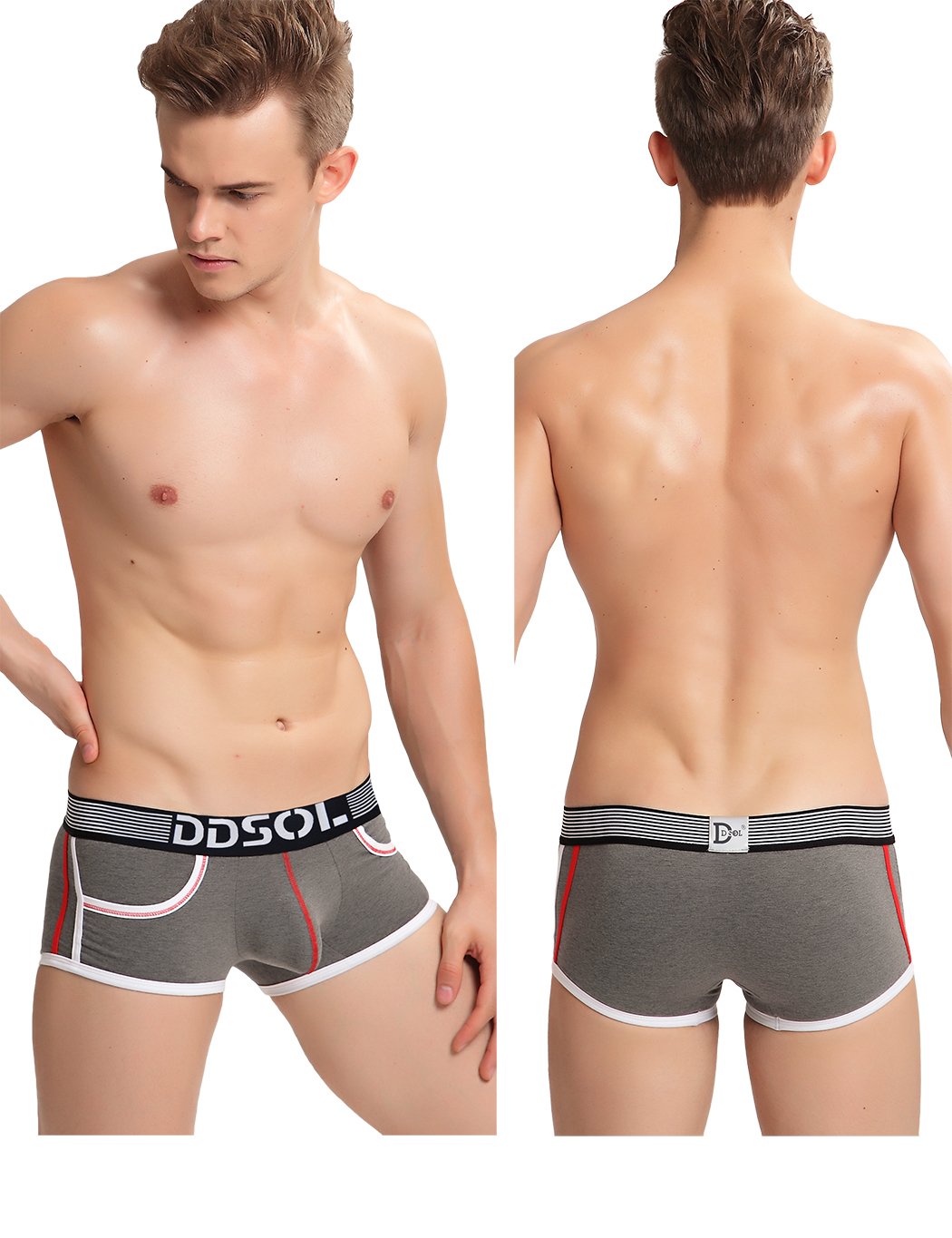 Men\'s Underwear Fedpop Cotton Stretch Boxer Brief 3 Pack