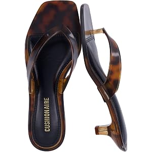 CUSHIONAIRE Riot Jelly Thong Kitten Heels for Women