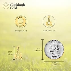 14K Yellow Gold Fine Mini Dangling Initial A-Z