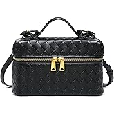 Rejolly Top-Handle Pouch Handbag for Women Woven Leather Vanity Case Designer Crossbody Bag Quiet Luxury Trendy Purse