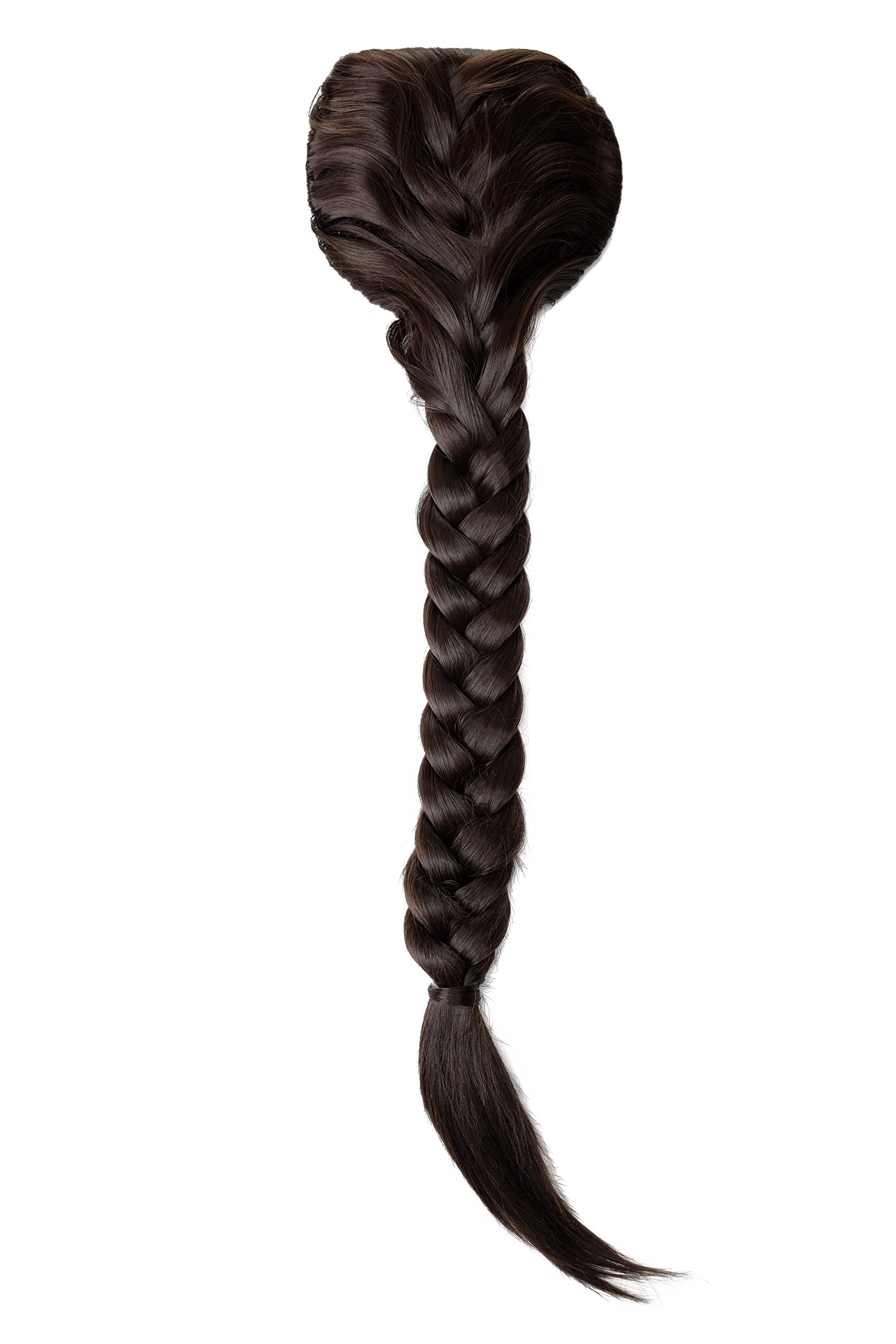 WIG ME UP - T1402-1 Hairpiece Ponytail cue queue plaited braided halfwig very long elaborate brown
