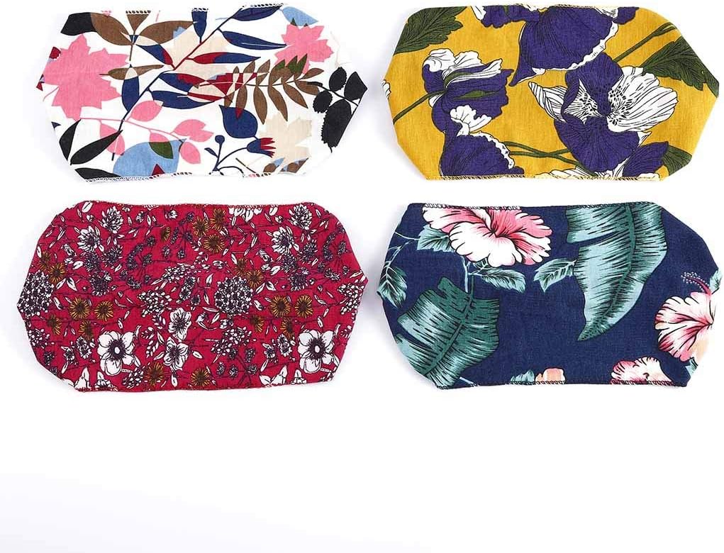 IYOU Boho Headband Flower Hair Bands Sport Elastic Head Wraps Stretchy Fitness Polyester Head Wear for Women and Girls(pack of 4) - Image 3