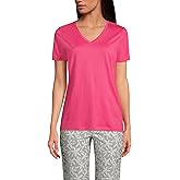 Lands' End Women's Relaxed American-Grown Supima Cotton V-Neck T-Shirt
