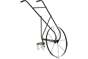 EarthWay 6500 High Wheel Tubular High Wheel Cultivator with Comfort Handle with 3- Position Adjustable, Quick Change Implements, and 24 Inch Steel Wheel