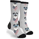 NGFF Schnauzer Sunglasses USA Men Women Casual Crazy Funny Athletic Sport Colorful Fancy Novelty Graphic Crew Tube Socks