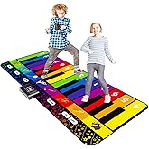 SUNLIN 6 ft. Floor Piano Mat for Kids & Toddlers, Giant Piano Mat, 24 Keys, 10 Built in Songs, 8 Instrument Sounds, Record & 