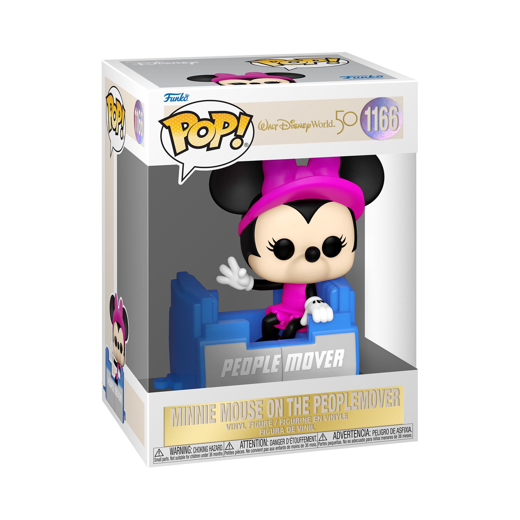 Funko Pop! Disney: WDW50- People Mover Minnie Mouse - Disney World 50th Anniversary - Collectable Vinyl Figure - Gift Idea - Official Merchandise - Toys for Kids & Adults - Movies Fans