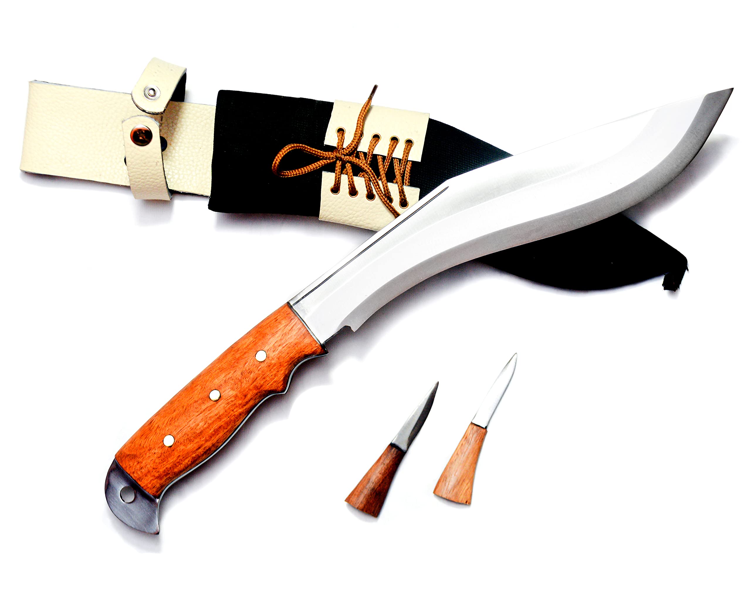 Photo 1 of MASUM 11” Afghan OEF Current Issue Kukri Knife, Carbon Steel Blade, Rosewood Handle, Handmade in Nepali Khukri