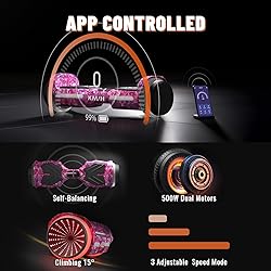 SIMATE Scooter, Colorful LED Light-Up