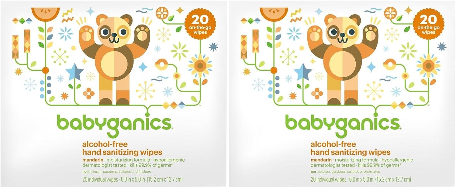 babyganics hand sanitizing individual packet wipes