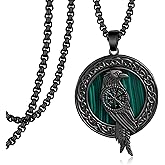 Zaruiqun Raven Necklace 925 Sterling Silver Viking Necklace Crow Jewelry for Men Women