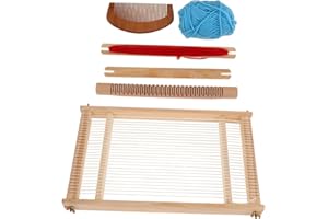 KALLORY Wooden Weaving Loom Kit Medium DIY Handloom for Tapestry Crafting Durable Beech Wood Random Color