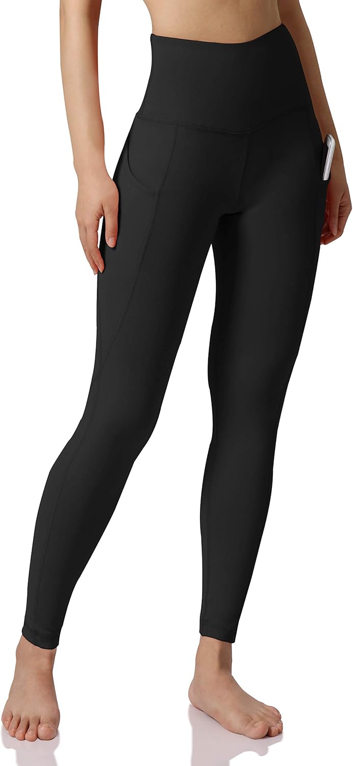ODODOS Out Pocket High Waist Yoga Pants,Tummy Control,Pocket Workout Yoga Pant: Clothing