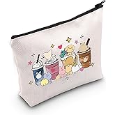 MEIKIUP Korean Group Gift Stay Fandom Makeup Bag Fans Cosmetic Bag Character Cosmetic Bag Korean Music Lover Merchandise（Tea Bag