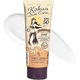 Kokua Sun Care Hawaiian Sunscreen Reef Safe SPF 50 | 3 oz | Zinc Oxide | Mineral Sunscreen | Face &amp; Body | Moisturizing Sun Protection | Water Resistant | Chemical Free | Natural Ingredients