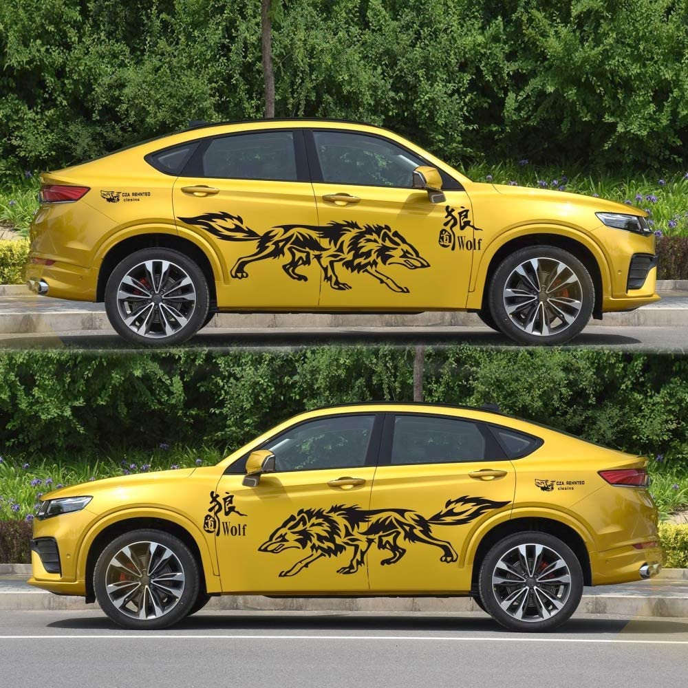 BININBOX 1 Set Cool Wolf Car Auto Body Decals