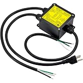 AC120V 15Amp Automatic Transfer Switch, ATS Auto Transfer Switch (Core Wires + NEMA 5-15P)