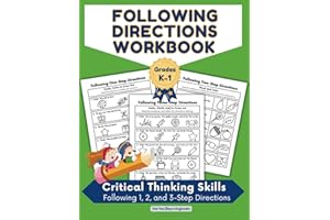 Following Directions Workbook : Critical Thinking Skills: Following One, Two, and Three Step Directions