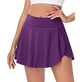 MAGCOMSEN Women's Tennis Skorts with Pockets High Waisted Golf Skirts Inner Shorts Pickleball Athletic Workout Skorts