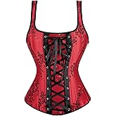 Zhitunemi Womens Halloween Costumes Corset: Strap Bustier Top for Women - Victorian Vampire Costume for Steampunk Enthusiasts