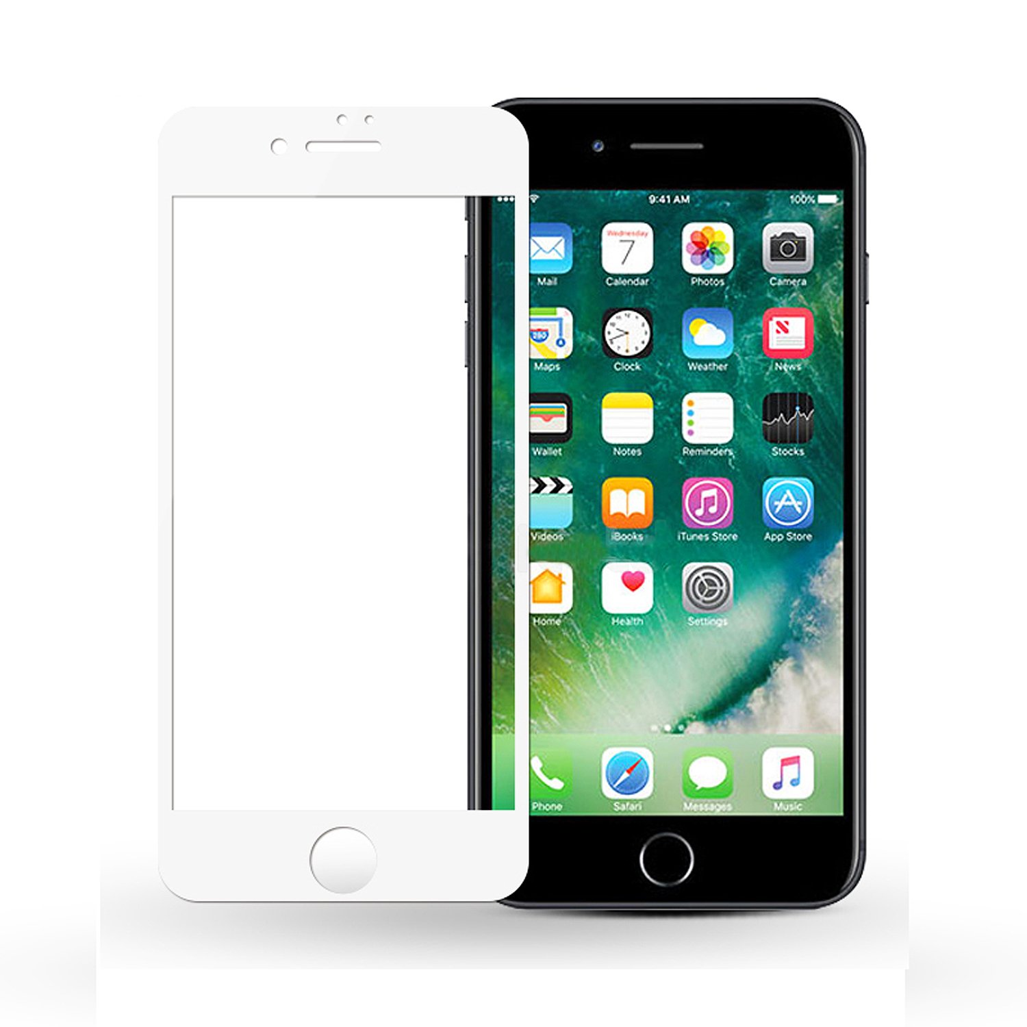 WiTa-Store Curved Glass Screen Protector for Apple iPhone 8 Plus, 5.5 In