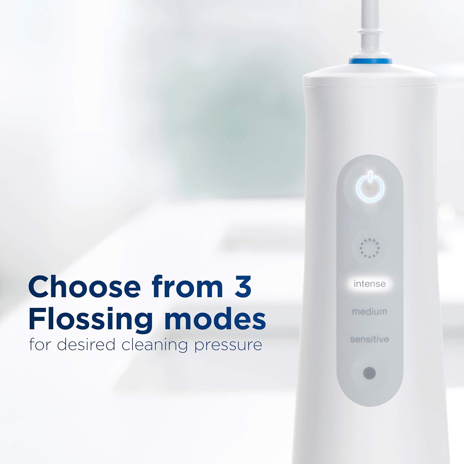 Oral-B Water Flosser Advanced, Cordless Portable Oral Irrigator Handle with 2 Nozzles: Beauty