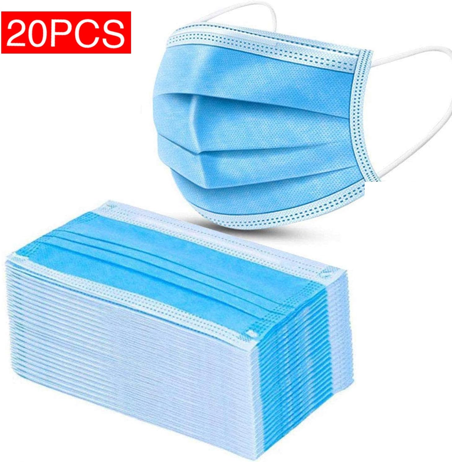 BRINCH 3 Layer Breathable Mask,20pcs