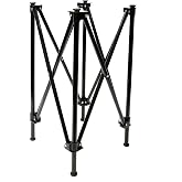KD Willmax Carrom Board Stand Foldable Adjustable Height Metal Base Black
