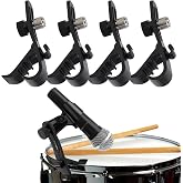Watris Veiyi Drum Microphone Clips | 4PCS Adjustable Shockproof Drum Mic Securing Clamp Mounts