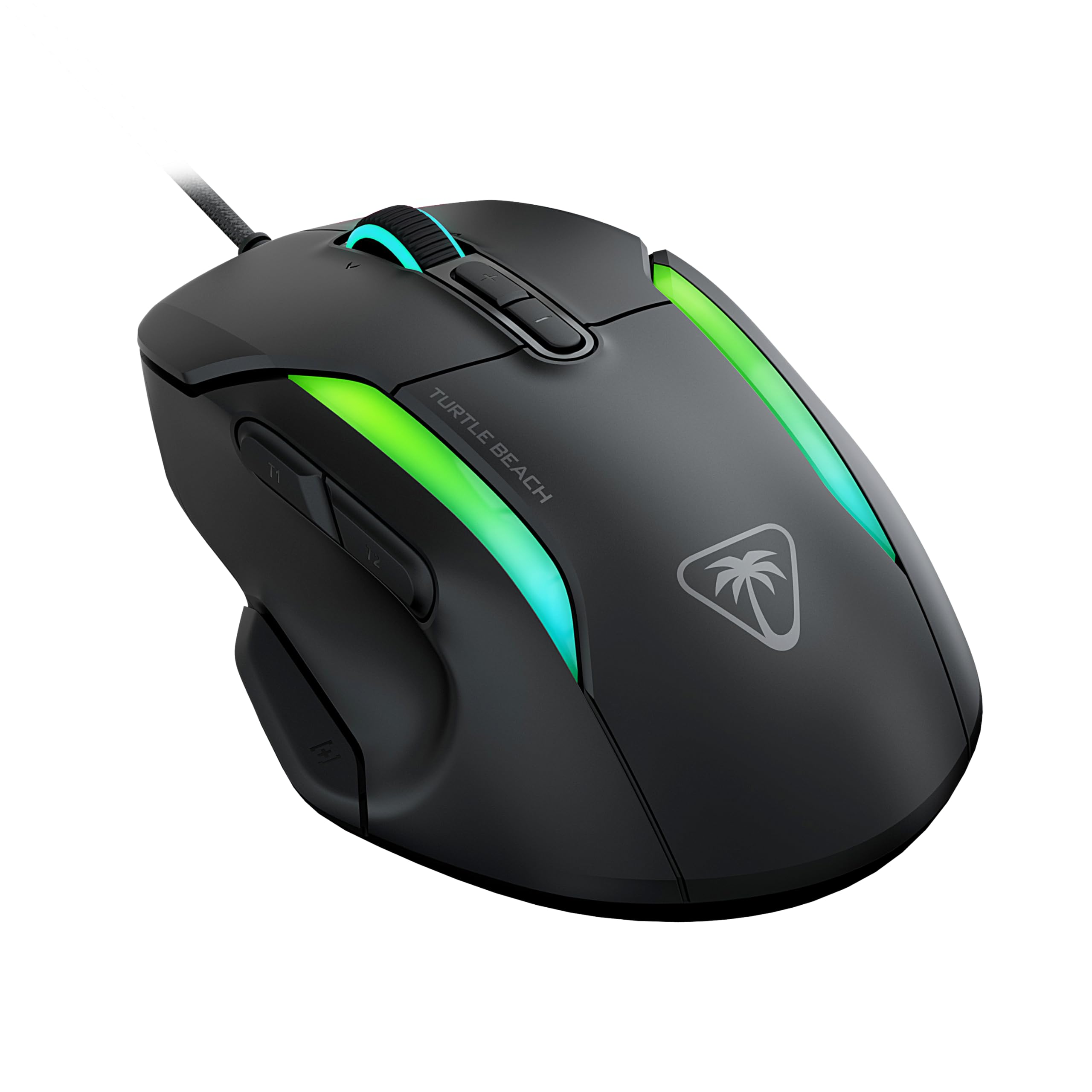 Turtle Beach Kone II – Ergonomische RGB-Gaming-Maus, 26K DPI Optischer Sensor, optische Schalter mit 100 Mio. klick-Lebensdauer, 23 programmierbare Funktionen, 4D-Scroll-Rad, Schwarz 6