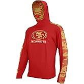 Zubaz NFL Men's Solid Team Color Elevated Lightweight Hoodie with Camo Accents