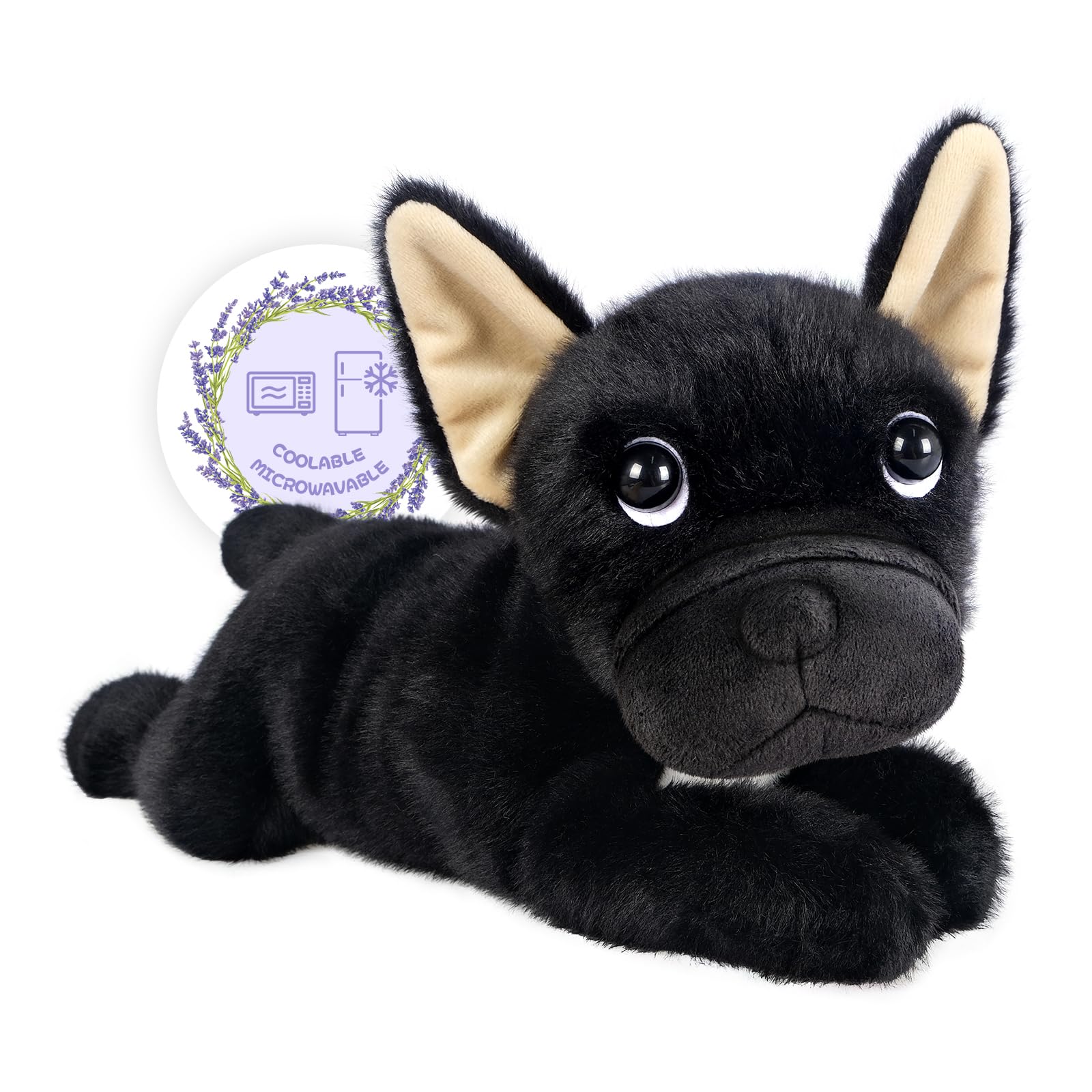 Photo 1 of SuzziPals Heatable & Coolable French Bulldog Stuffed Animal, Microwave Heating Pad Plush, Cute Lavender Plushies Dog Stuff, Dog Plush Toys French Bulldog Gifts