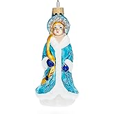 Snegurochka Snow Maiden Glass Christmas Ornament