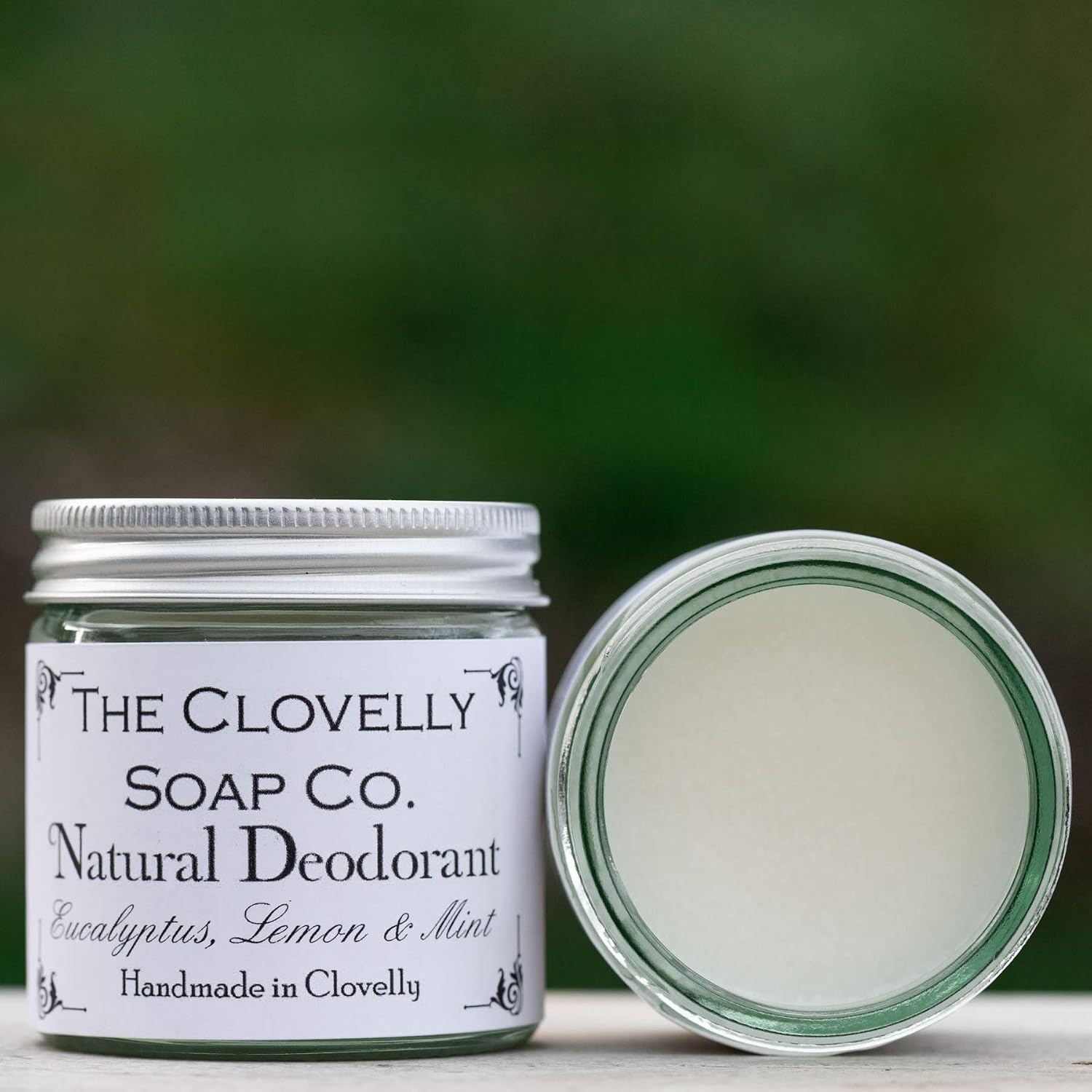 Clovelly Soap Co Natural Handmade Deodorant Balm Eucalyptus, Lemon & Mint 60g Glass Jar, 60 g (Pack of 1) - Image 3