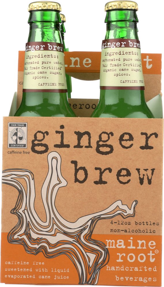 Amazon Com Maine Root Ginger Brew Soda 12 Fl Ounce Pack Of 6 12 Fluid Ounce Breakfast Foods Grocery Gourmet Food