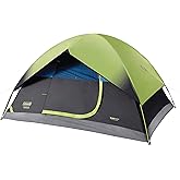 Coleman Sundome Dark Room 4/6 Person Tent, Blocks 90% of Sunlight to Keep Inside Cool, Weatherproof Tent with Rainfly Sets Up