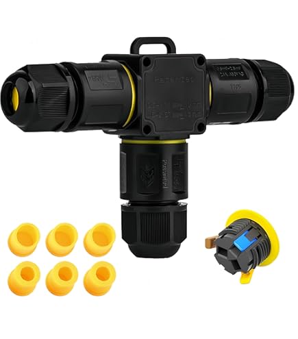 FULARR 2Pcs Premium T-Shape Waterproof Junction Box Outdoor Cable