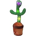Proweber Dancing Cactus Toy with Music, Lights - Talking, Recording, Repeating Mimic Toy for Babies, Toddlers - Cute Green Cacti Stuffed Plush w/120 Songs, Fun Educational Toy Gift for Baby