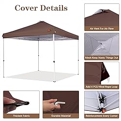 SCOCANOPY 10x10 Replacement Top with Air Vent for