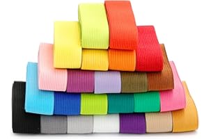 Ampkllz 24pcs Elastic Band for Sewing,Coloured Sewing Elastic,Flat Elastic Cord for Sewing Accessories,DIY Crafts,Clothing an