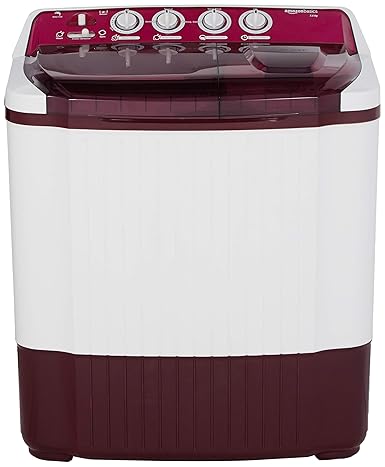 AmazonBasics 7.5 kg Semi-Automatic Top Load Washing machine (Burgundy)